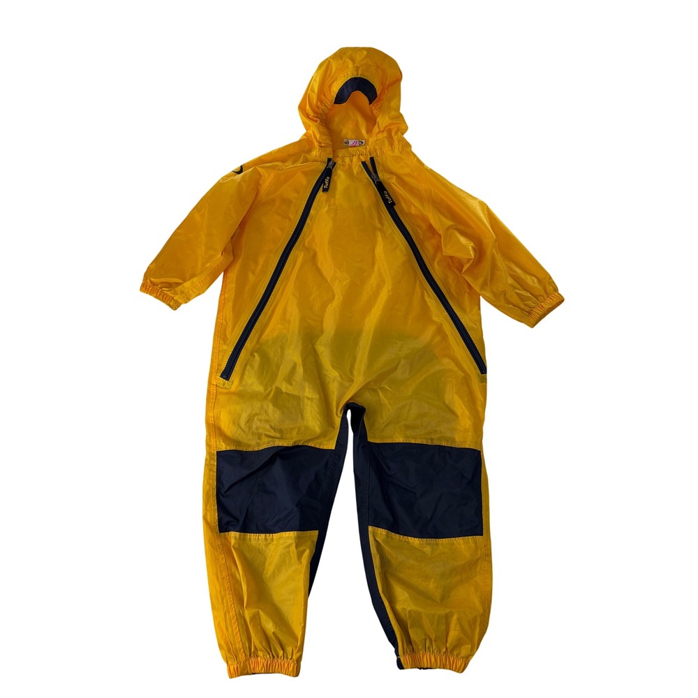 Tuffo Muddy Buddy Rain Suit Toddler 5T Waterproof Coverall Hooded Yellow
